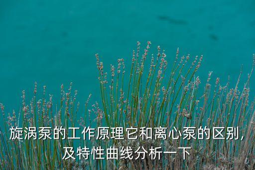 旋渦泵的工作原理它和離心泵的區(qū)別,及特性曲線分析一下