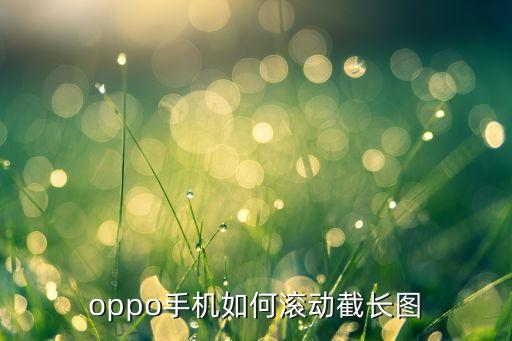 oppo手機(jī)如何滾動截長圖