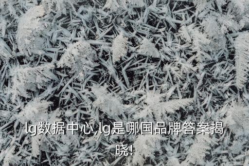 韓國(guó)lg數(shù)據(jù)中心,lg是哪國(guó)品牌?答案揭曉!