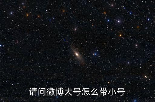 請問微博大號怎么帶小號