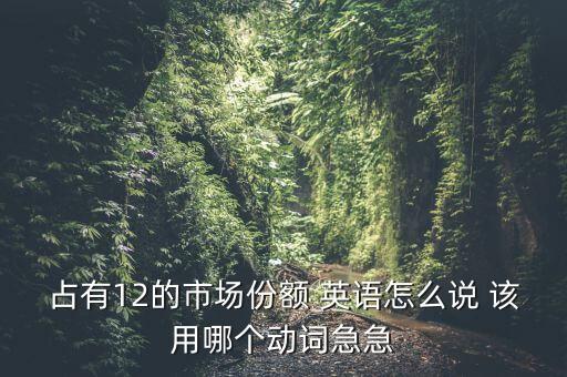 占有的英文，占有12的市場份額 英語怎么說 該用哪個動詞急急