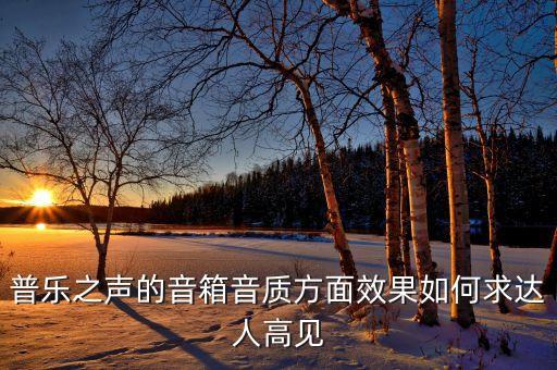普樂之聲的音箱音質(zhì)方面效果如何求達(dá)人高見