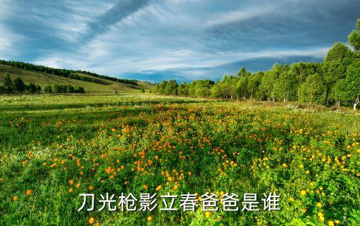 刀光槍影立春爸爸是誰(shuí)