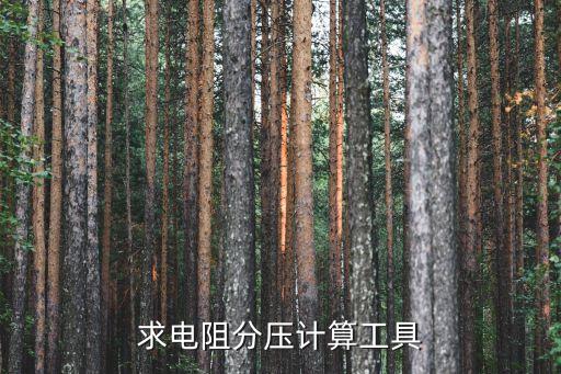 電阻分壓計算器，有哪位兄弟有計算分壓電阻軟件