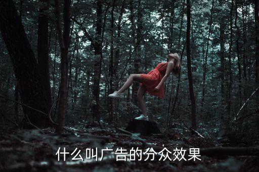 什么叫廣告的分眾效果