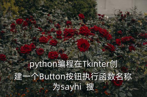 python編程在Tkinter創(chuàng)建一個(gè)Button按鈕執(zhí)行函數(shù)名稱為sayhi  搜