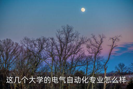 這幾個大學(xué)的電氣自動化專業(yè)怎么樣