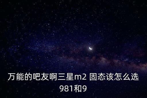 萬能的吧友啊三星m2 固態(tài)該怎么選981和9