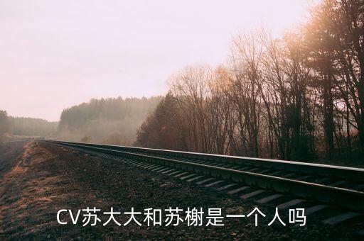 CV蘇大大和蘇榭是一個(gè)人嗎