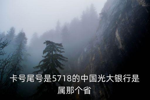 卡號尾號是5718的中國光大銀行是屬那個省