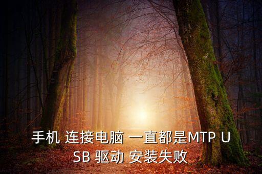 手機(jī) 連接電腦 一直都是MTP USB 驅(qū)動 安裝失敗