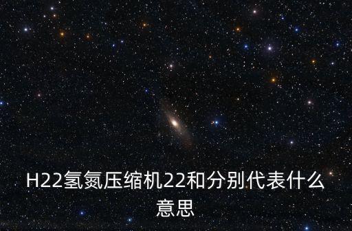 xxxkkk，H22氫氮壓縮機(jī)22和分別代表什么意思