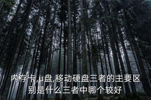 內(nèi)存卡,u盤,移動硬盤三者的主要區(qū)別是什么三者中哪個(gè)較好