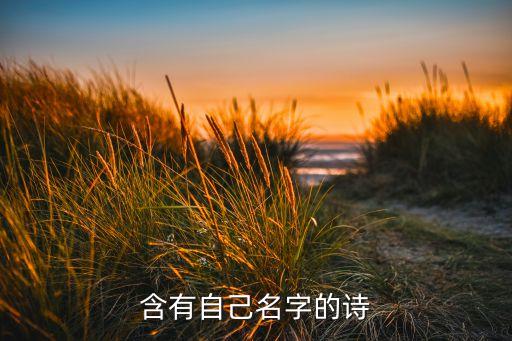 含有自己名字的詩(shī)