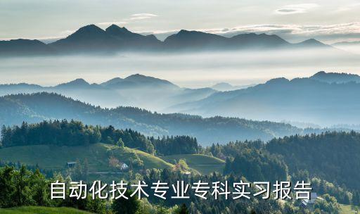自動化技術(shù)專業(yè)專科實習報告