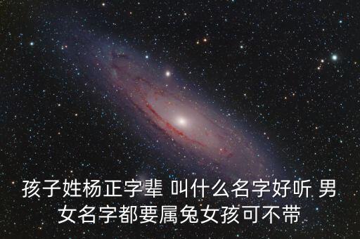 孩子姓楊正字輩 叫什么名字好聽 男女名字都要屬兔女孩可不帶