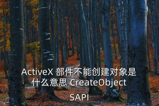 activex部件不能創(chuàng)建對(duì)象，ActiveX 部件不能創(chuàng)建對(duì)象 怎么解決啊