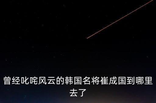 崔成國，曾經(jīng)叱咤風(fēng)云的韓國名將崔成國到哪里去了