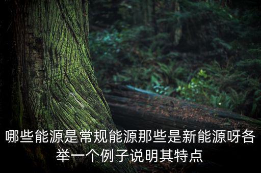哪些能源是常規(guī)能源那些是新能源呀各舉一個(gè)例子說(shuō)明其特點(diǎn)