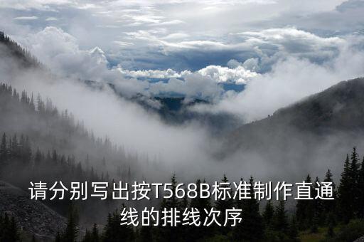 t568b線序，請(qǐng)分別寫(xiě)出按T568B標(biāo)準(zhǔn)制作直通線的排線次序
