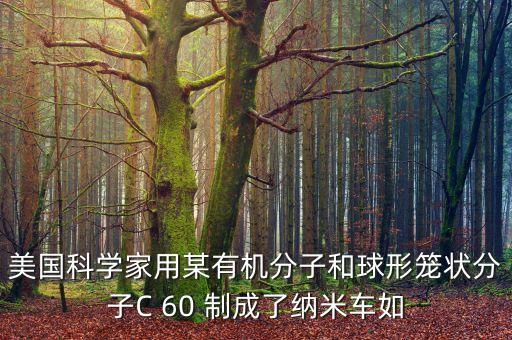 美國科學(xué)家用某有機(jī)分子和球形籠狀分子C 60 制成了納米車如