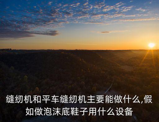 縫紉機和平車縫紉機主要能做什么,假如做泡沫底鞋子用什么設備