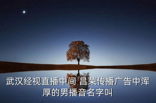昌榮傳播，武漢經(jīng)視直播中間 昌榮傳播廣告中渾厚的男播音名字叫