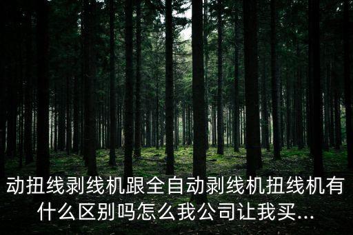 動(dòng)扭線剝線機(jī)跟全自動(dòng)剝線機(jī)扭線機(jī)有什么區(qū)別嗎怎么我公司讓我買...
