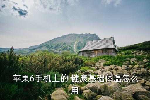  蘋果6手機上的 健康基礎(chǔ)體溫怎么用