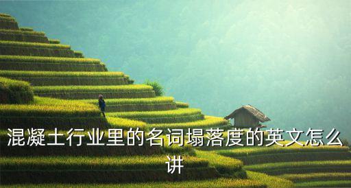 混凝土行業(yè)里的名詞塌落度的英文怎么講