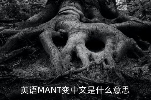 英語(yǔ)MANT變中文是什么意思