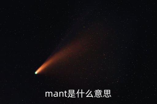 mant是什么意思