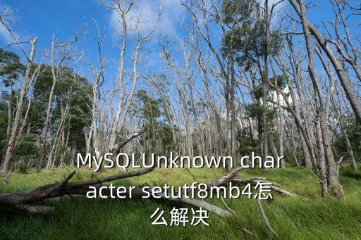 MySQLUnknown character setutf8mb4怎么解決