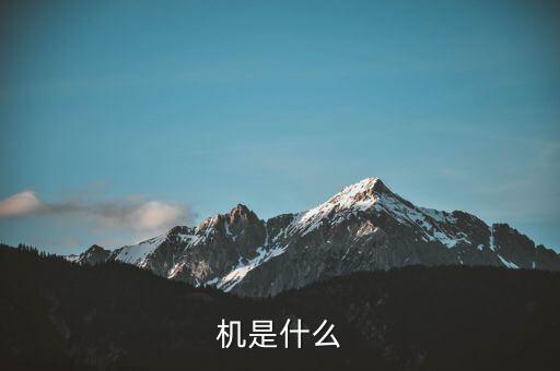 機是什么