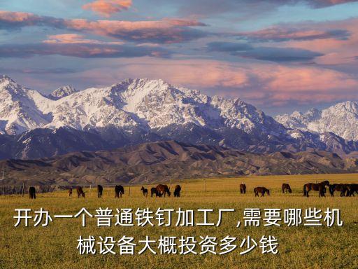 開(kāi)辦一個(gè)普通鐵釘加工廠,需要哪些機(jī)械設(shè)備大概投資多少錢