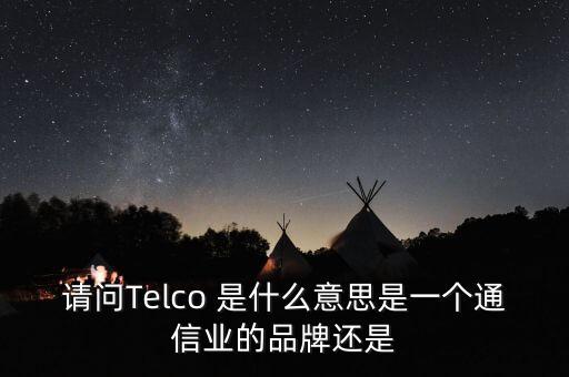 請問Telco 是什么意思是一個通信業(yè)的品牌還是