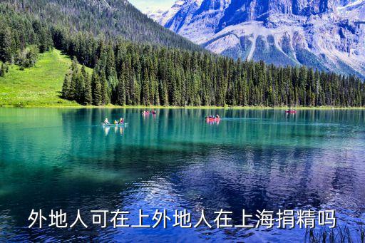 上海捐精，外地人可在上外地人在上海捐精嗎