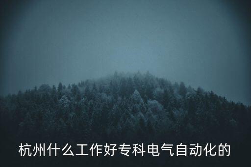 杭州什么工作好?？齐姎庾詣?dòng)化的