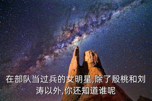 在部隊(duì)當(dāng)過(guò)兵的女明星,除了殷桃和劉濤以外,你還知道誰(shuí)呢