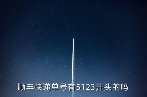順豐快遞單號有5123開頭的嗎