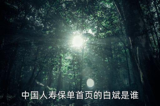 中國(guó)人壽保單首頁(yè)的白斌是誰(shuí)
