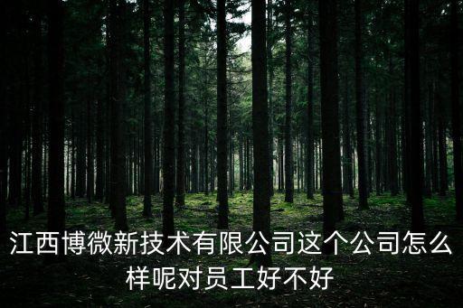 江西博微新技術(shù)有限公司這個公司怎么樣呢對員工好不好