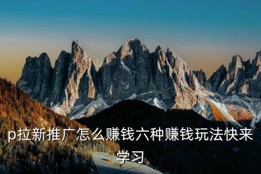 p拉新推廣怎么賺錢六種賺錢玩法快來學(xué)習(xí)