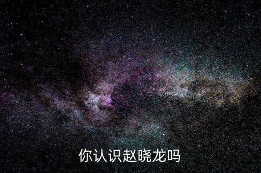 你認(rèn)識(shí)趙曉龍嗎