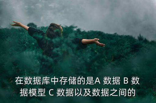 在數(shù)據(jù)庫(kù)中存儲(chǔ)的是A 數(shù)據(jù) B 數(shù)據(jù)模型 C 數(shù)據(jù)以及數(shù)據(jù)之間的