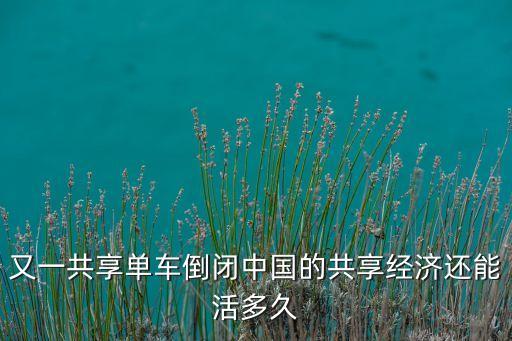 6家共享單車倒閉，共享單車的控制和淘汰也在加速中嗎