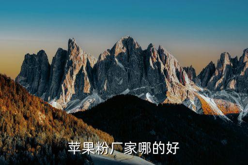 蘋果粉廠家哪的好
