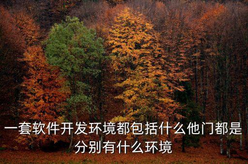 軟件開發(fā)環(huán)境，什么是軟件開發(fā)環(huán)境