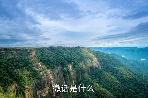 微話是什么