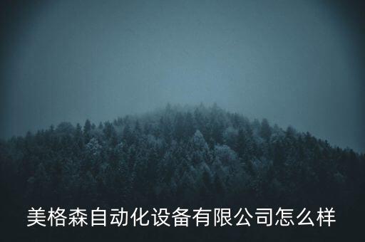 美格森自動化設(shè)備有限公司怎么樣